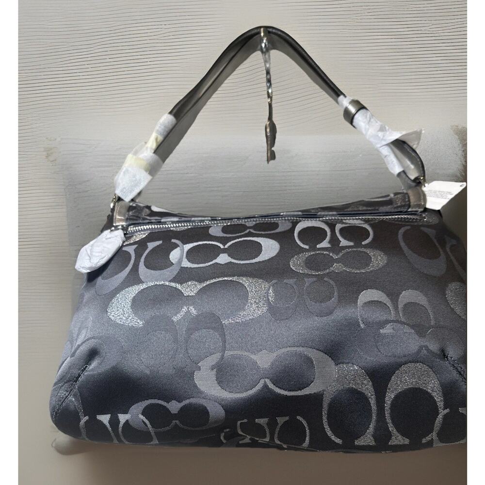 Coach Shoulder Penelope Sig Flap Bag F20461 NWT Rare Discontinued Grey/Silver - Picture 10 of 14